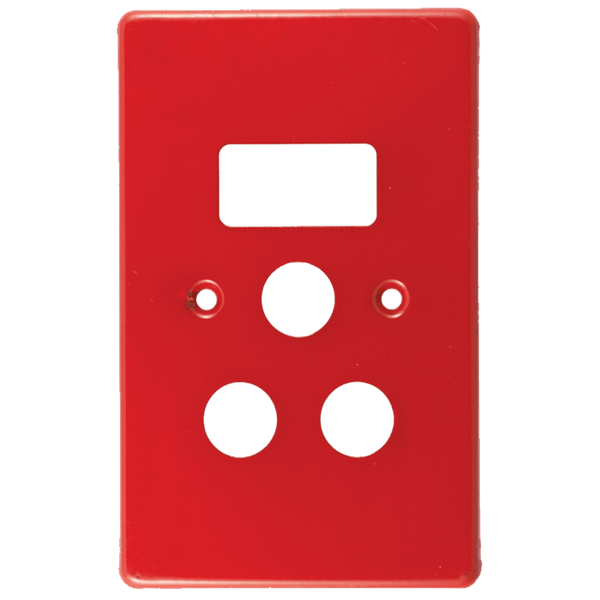 Crabtree Classic SSO 1×16A RSA Vertical Cover Plate - 4×2, Red