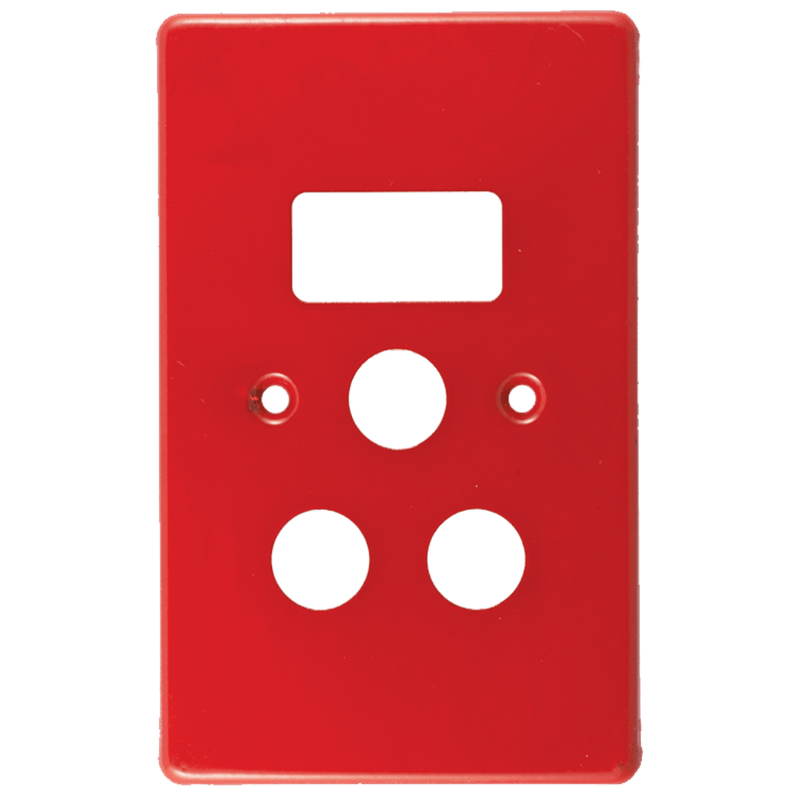 Crabtree Classic SSO 1×16A RSA Vertical Cover Plate - 4×2, Red