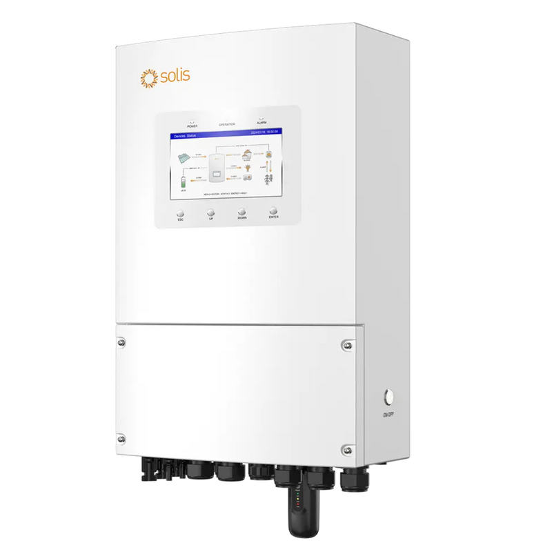 Solis 8kW 1-Phase Hybrid Inverter 2x MPPT (16kW PV) 32A/32A | 50A AC | With Screen