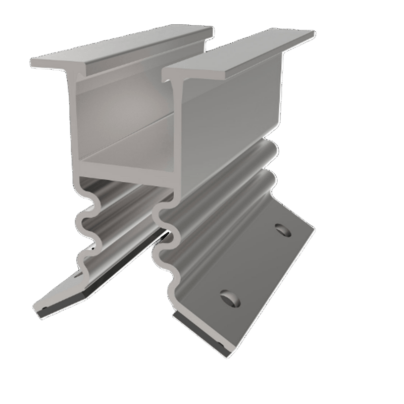 LX Solar - Corrugated Mount Bracket (Short Rail + EPDM, M6 × 4 Holes)