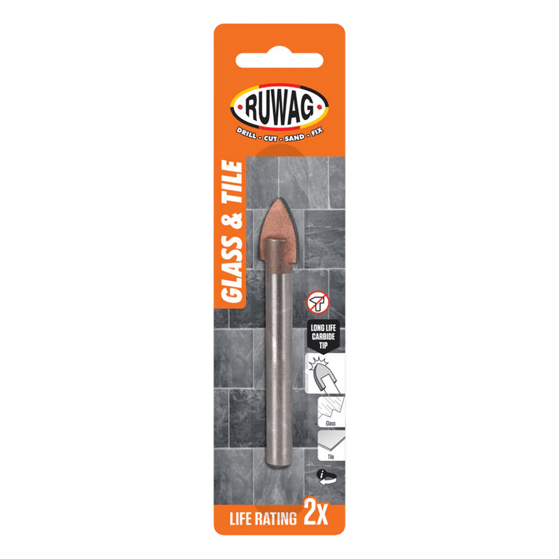 Ruwag 5 × 70 mm Glass & Tile Drill Bit (Carded)