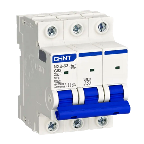 Chint 10 A 3‑Pole C‑Curve MCB 6kA