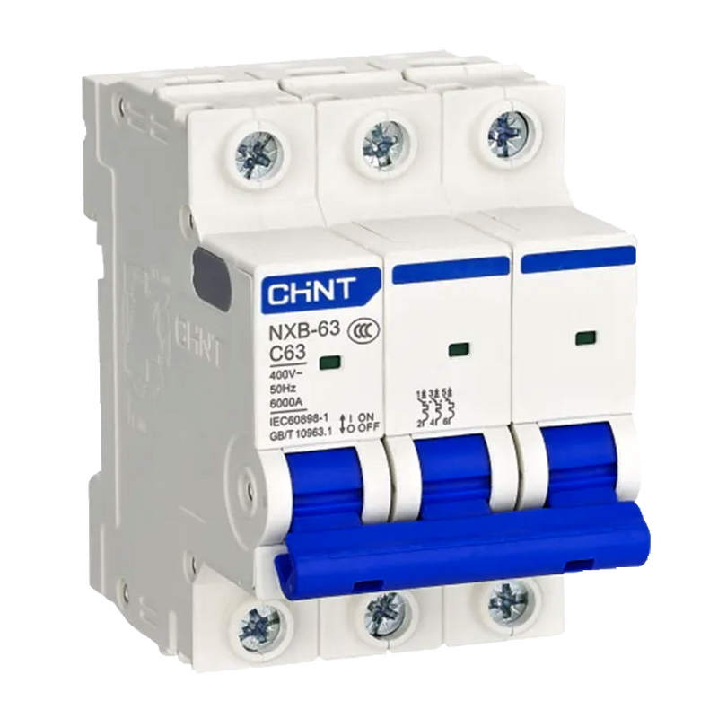 Chint 10 A 3‑Pole C‑Curve MCB 6kA