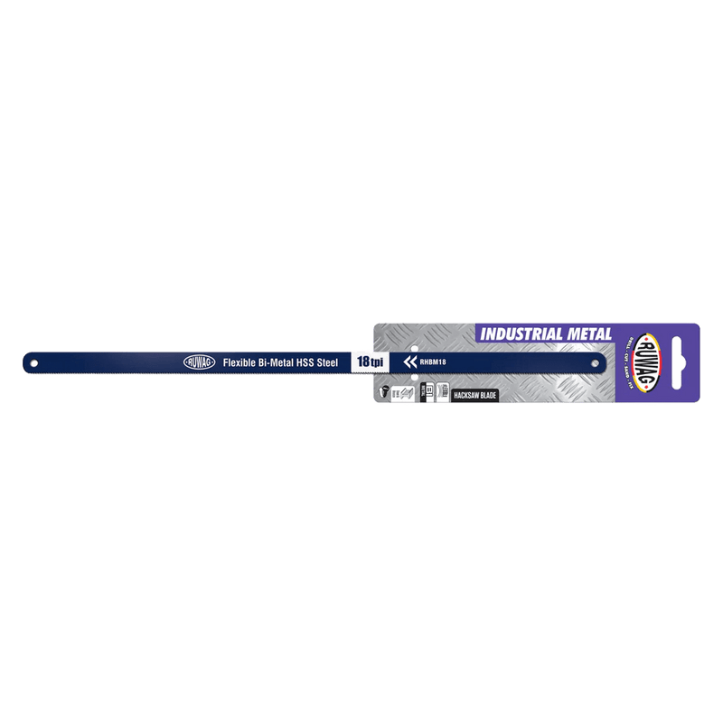 Ruwag 24 TPI Industrial Bi‑Metal Hacksaw Blade (Blue Blade)
