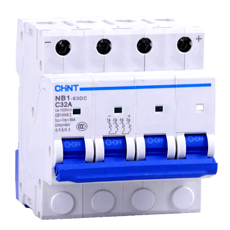 Chint PV DC Circuit Breaker - 20A, 4P, 1000V DC, 6kA