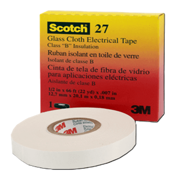 Scotch 3M Tape No. 27 Glass Cloth 19 mm × 20 m