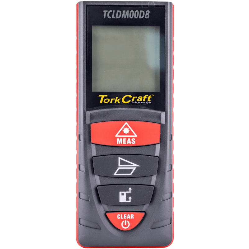 Tork Craft Laser Distance Meter - 0.2 to 40m Range, Min/Max Function