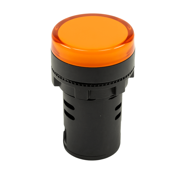 Chint LED Pilot Light - Orange, 240V AC, 22mm, Flat Head Top