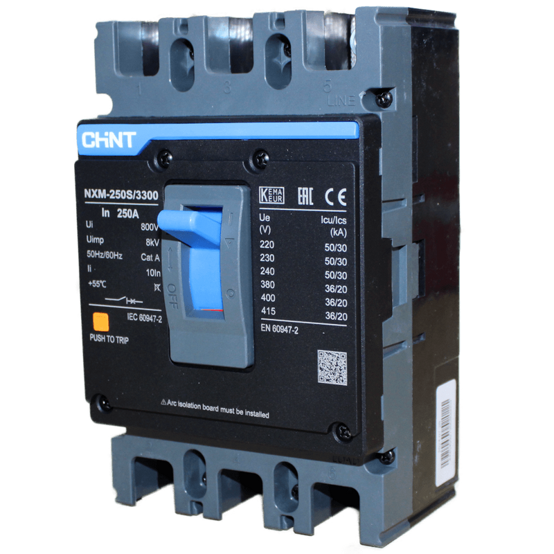 Chint NXM‑250S/3P‑160A 36 kA MCCB
