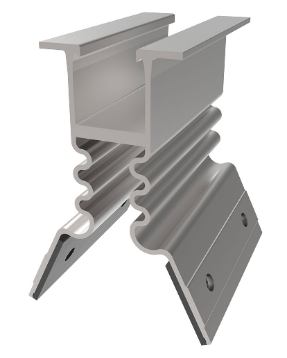 LX Solar - IBR Mount Bracket Tall Trap (Short Rail + EPDM, M6 × 4 Holes)