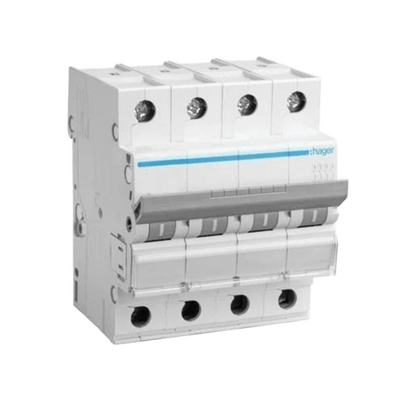 Hager Changeover Switch - 40A, 4 Pole, DIN Rail Mount, Centre Off