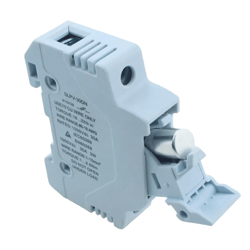 SLPV-30DN Fuse Holder - 32A, Single Pole (1P), 10×38 mm, Rated for 1000V DC