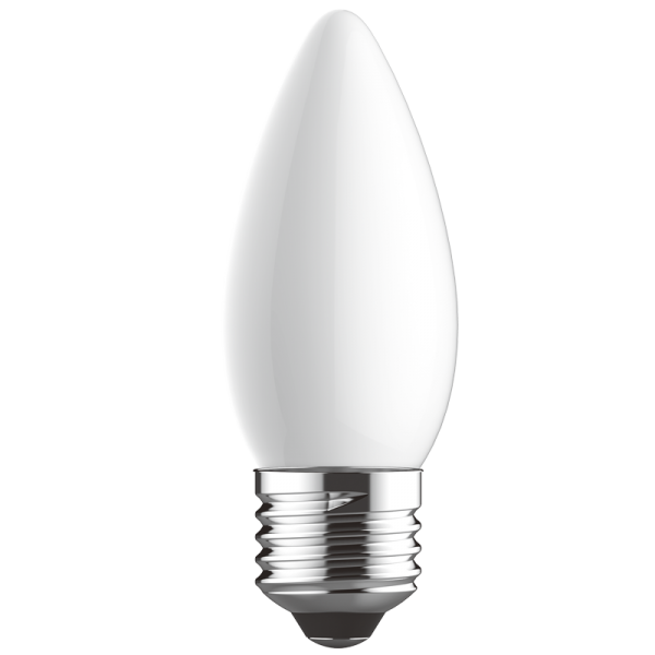 Starlit 5W E27 LED Candle C37 Bulb - Opal, Daylight
