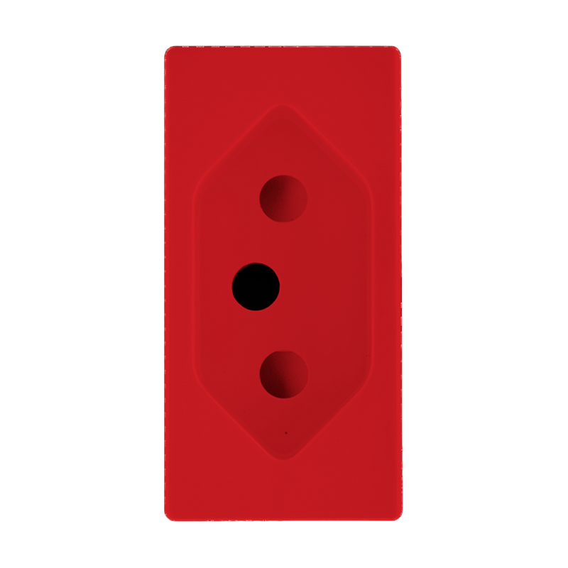 Crabtree Diamond 16A Slimline Socket Module (Red)