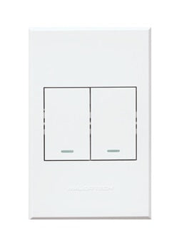 Veti 3 - 2-Lever Bell Press Switch 4×2 White Complete