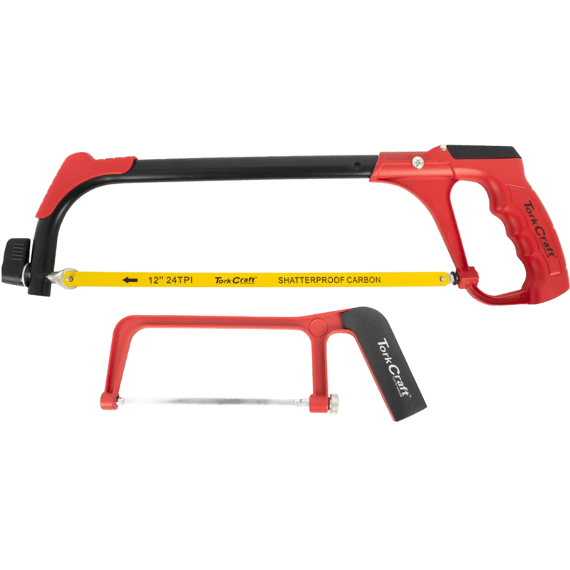 Tork Craft Hacksaw & Junior Hacksaw Combo Set - Includes 3 Free Blades