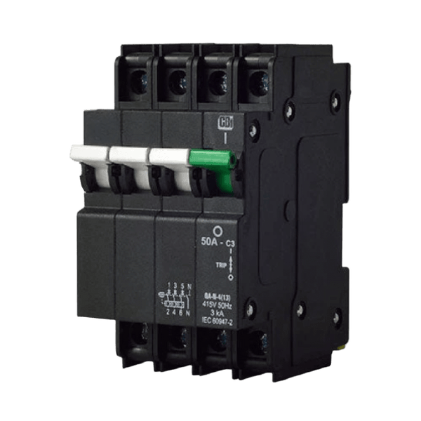 CBI QF-N-4(13) 20 A 3P+N Mini‑Rail MCB - 6 kA