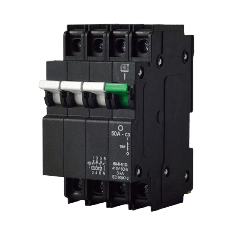 CBI QF-N-4(13) 20 A 3P+N Mini‑Rail MCB - 6 kA