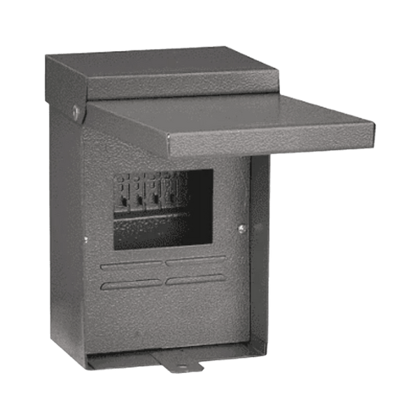 DB Eave Box - 6-Way DIN Rail Grey