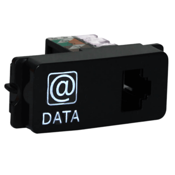 Veti 1 - Data Socket Outlet RJ45 Black