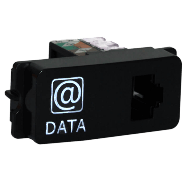 Veti 1 - Data Socket Outlet RJ45 Black