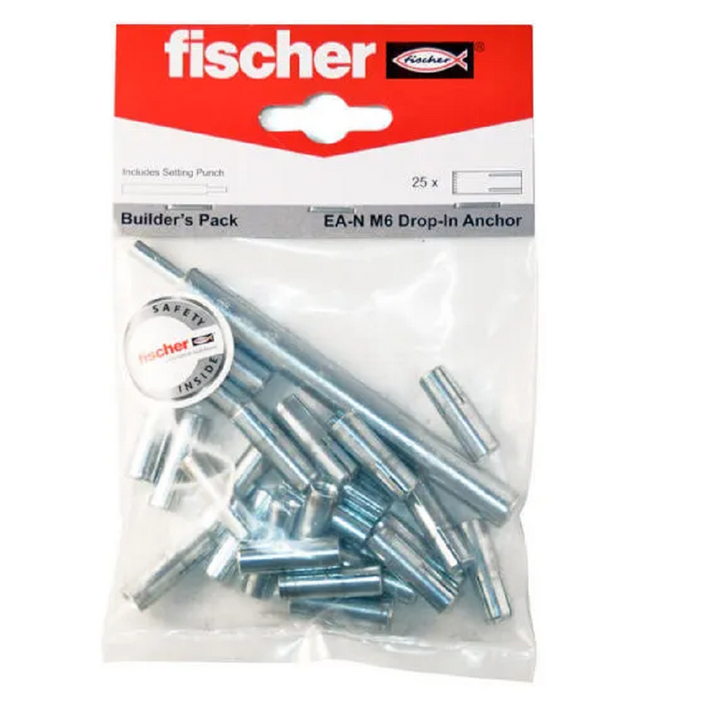 Fischer EA‑N M6 Drop‑In Anchor - Builder's Pack