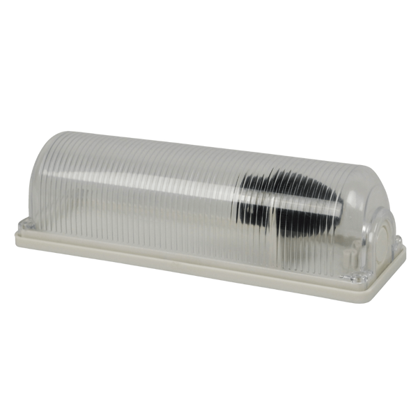 Allbro CFL Bulkhead Slim Opal White (Excl. 1× Lamp)