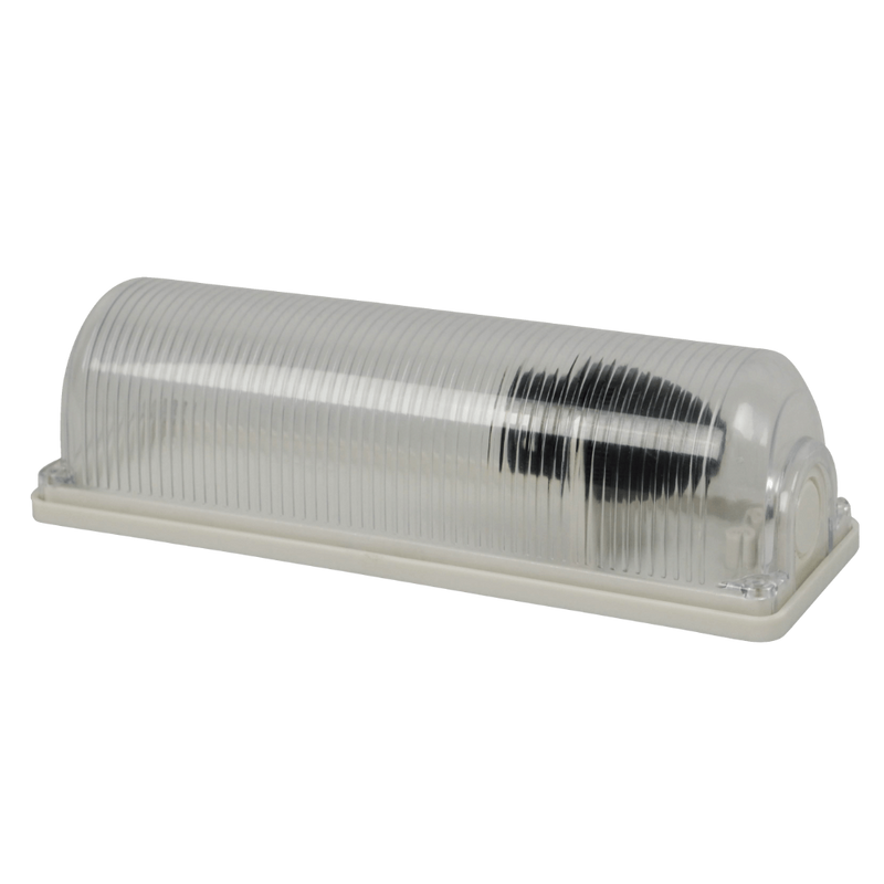 Allbro CFL Bulkhead Slim Opal White (Excl. 1× Lamp)