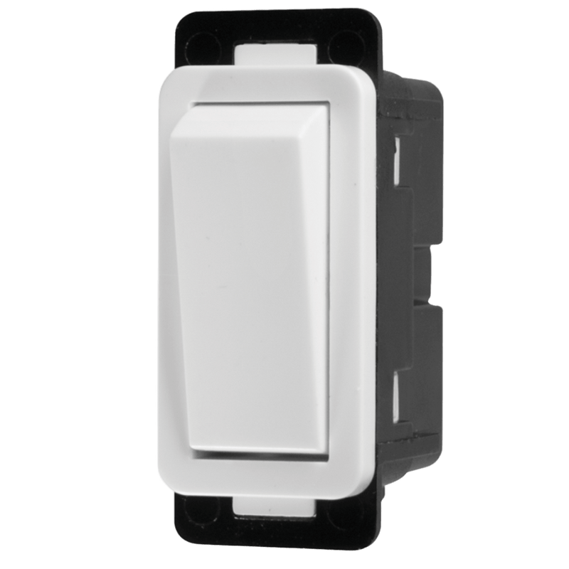Crabtree Classic Module 2‑Way 20 A Switch - Clip‑In, White