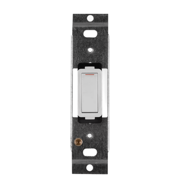 Crabtree Classic Module 20 A Double‑Pole Switch - Screw‑In, White (2460CL)