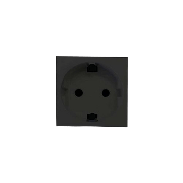 Onesto Matrix BK-MXM-S001RSA Unswitched Schuko Socket Module, Black