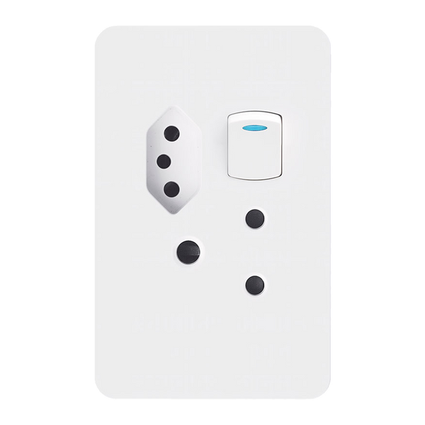 Chint SA/Euro Combined Switched Socket - 16A/10A