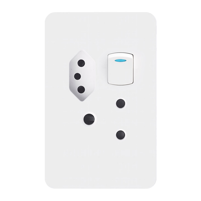 Chint SA/Euro Combined Switched Socket - 16A/10A