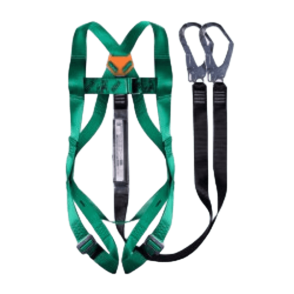 Safety Full Body Harness with Double Lanyard & Scaffolding Hook - SABS Certified