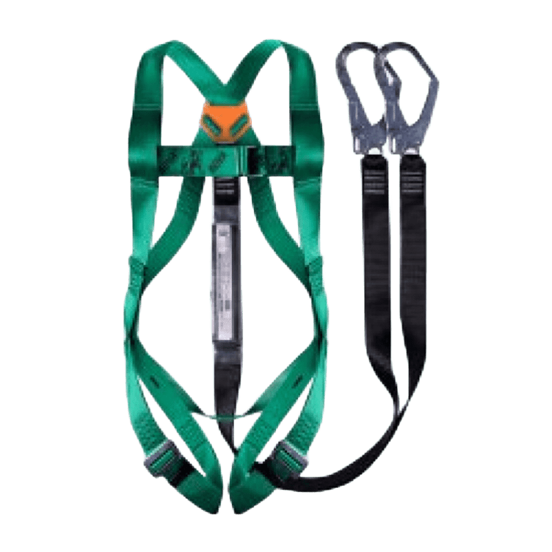 Safety Full Body Harness with Double Lanyard & Scaffolding Hook - SABS Certified