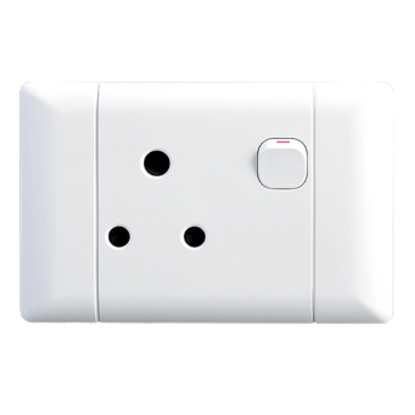 Neu Single SSO 16A Horizontal 2×4 White