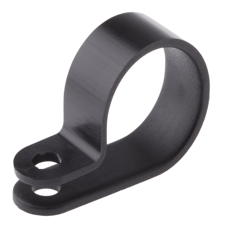 Nylon P-Clip 6.4 mm H3P Max Cable Diameter Black
