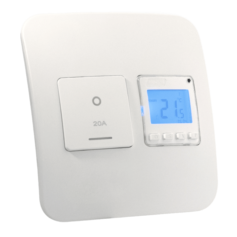 Veti Digital Thermostat with Isolator Switch 4X4 White