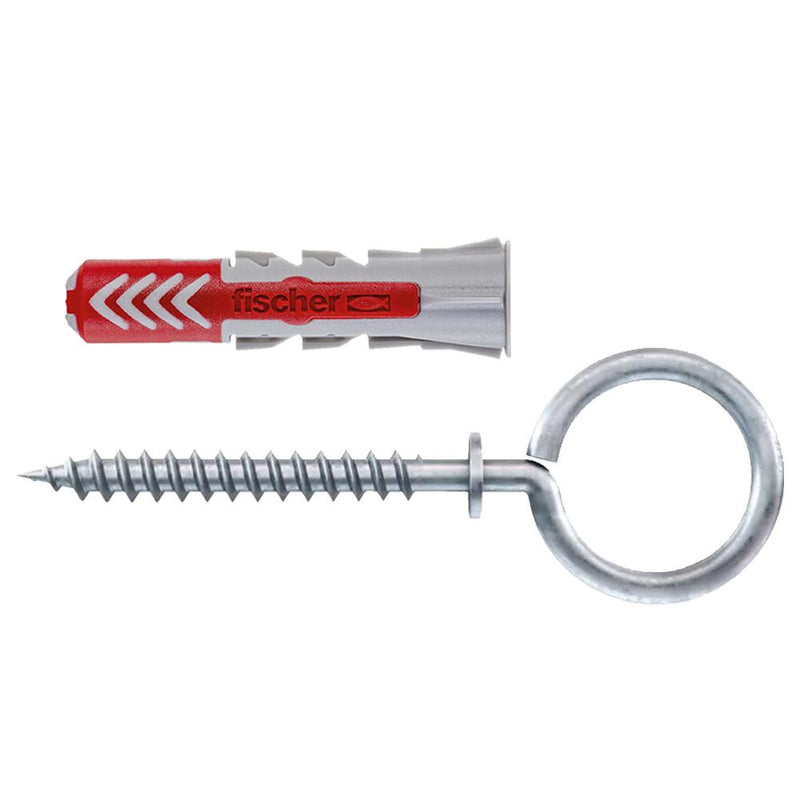 Fischer DuoPower 8 x 40 OH Wall Plug with Eye Hook