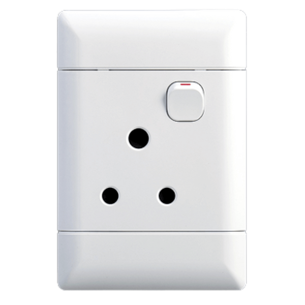 Neu Single SSO 16A Vertical 2×4 White