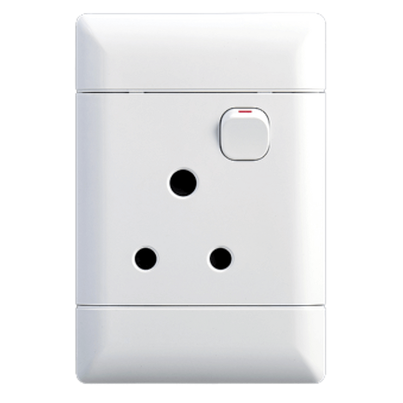Neu Single SSO 16A Vertical 2×4 White