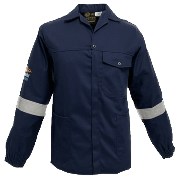 Flame Retardant & Acid Resistant Overall Jacket with Reflective Tape - Size 36