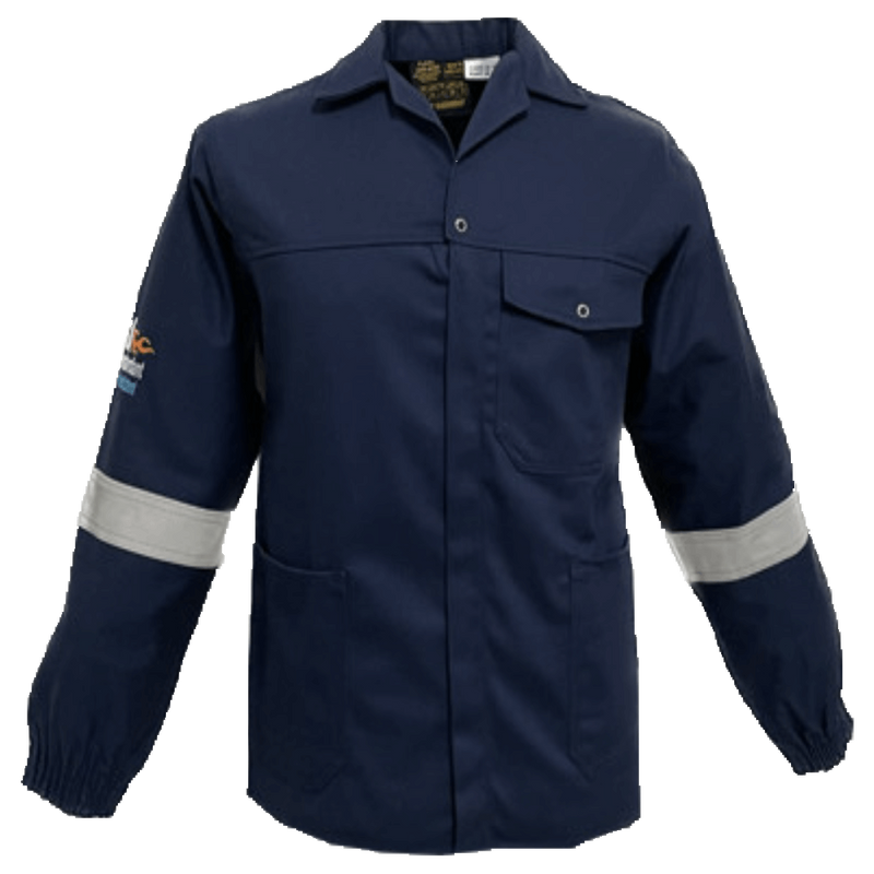 Flame Retardant & Acid Resistant Overall Jacket with Reflective Tape - Size 42