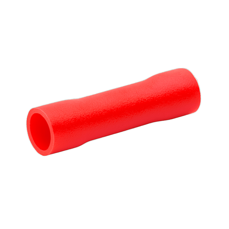 Insulated Red Butt Terminal - 0.5 mm² to 1.5 mm²