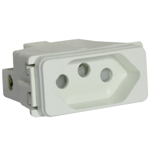 Veti 1 - 16A V-Slim 3 Pin Socket Outlet Module Only White