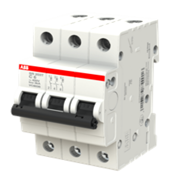 ABB 6 A 3‑Pole MCB - C‑Curve, 3 kA, DIN Rail Mount
