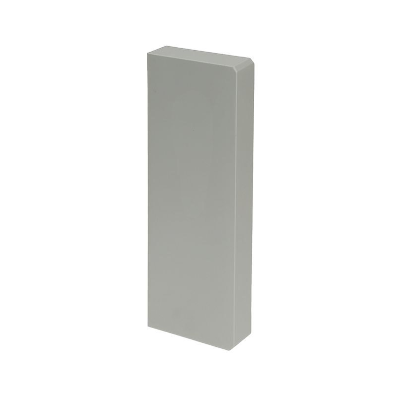 N8/P801 Plinth Skirt - 2 Compartment End Cap, Hospital Grey