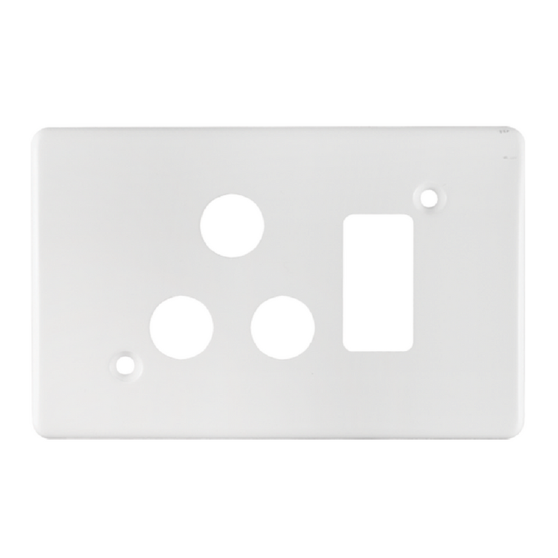 Crabtree Classic SSO 1×16A RSA Horizontal Cover Plate - 4×2, White