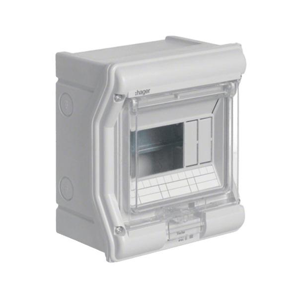 Hager 6 Way Pvc Surface Mount Din Rail DB Board IP55 Rated