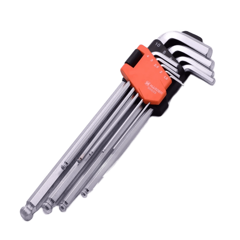 Ruwag Harden 9‑Piece Extra‑Length Hex Ball Allen Key Set